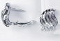 14kt white gold omega back diamonds earrings